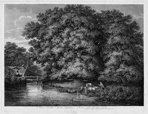 Lot 5318, Auction  115, Reinhart, Johann Christian, Die Mühle bei den großen Eichen