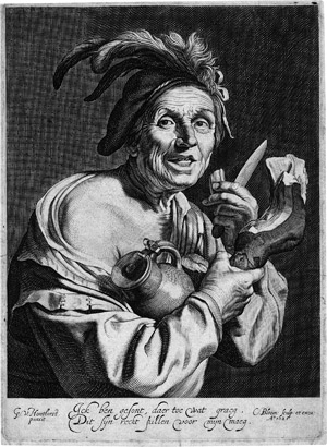 Lot 5462, Auction  115, Bloemaert, Cornelis, Mann mit Schinken und Bierkrug