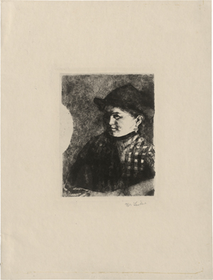 Lot 5349, Auction  121, Leibl, Wilhelm, Brustbildnis einer Bäuerin mit kariertem Hemd