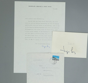 Los 2034 - Lenz, Siegfried - Brief und signiertes Porträtfoto. 1985 - 0 - thumb
