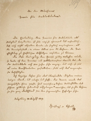 Los 2047 - Schmid, Christoph von - 2 Briefe an den Münchener Verein für Naturkunde. 1849 - 0 - thumb