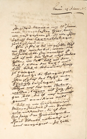 Los 2058 - Zschokke, Heinrich - Brief an den Verlger Creuzbauer. 1835 - 0 - thumb