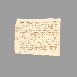 Los 2083 - Bamberg.- Albrecht von Wertheim - Eigenh. Briefkonzept. Bamberg (um 1400) - 1 - thumb