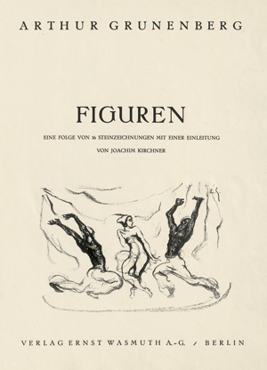 Los 3137 - Grunenberg, Arthur - Figuren. Eine Folge von 16 Steinzeichnungen. Berlin, Wasmuth, 1919. - Mit den Imperialfolio-Tafeln auf festem Zandersvélin. 200 Exemplare - 0 - thumb