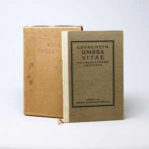 Los 3146 - Heym, Georg - Umbra vitae. Leipzig, Rowohlt, 1912. - Erste Ausgabe - 0 - thumb
