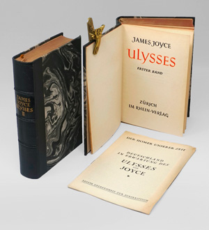 Lot 3176, Auction  125, Joyce, James, Ulysses. Vom Verfasser geprüfte definitive deutsche Ausgabe. Zürich, Rhein-Verlag, 1930