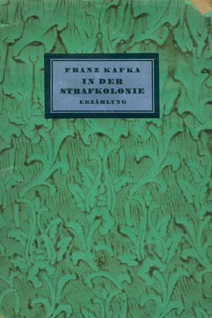Lot 3188, Auction  125, Kafka, Franz, In der Strafkolonie. Leipzig, K. Wolff, 1919. - Variante im grünen Orig.-Umschlag