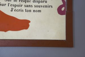Los 3216 - Éluard, Paul - Liberté, j'écris ton nom. Gefaltetes Leporello. Original-Siebdruck auf Papier. Paris, Éditions Seghers, 1953 - 6 - thumb