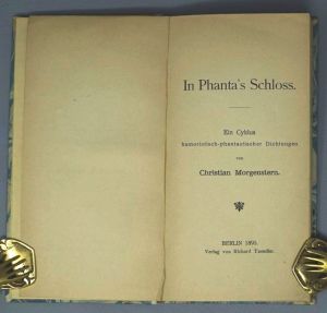 Los 3256 - Morgenstern, Christian - In Phanta’s Schloss. Berlin, Richard Taendler, 1895. - Widmungsexemplar. Beigaben - 7 - thumb
