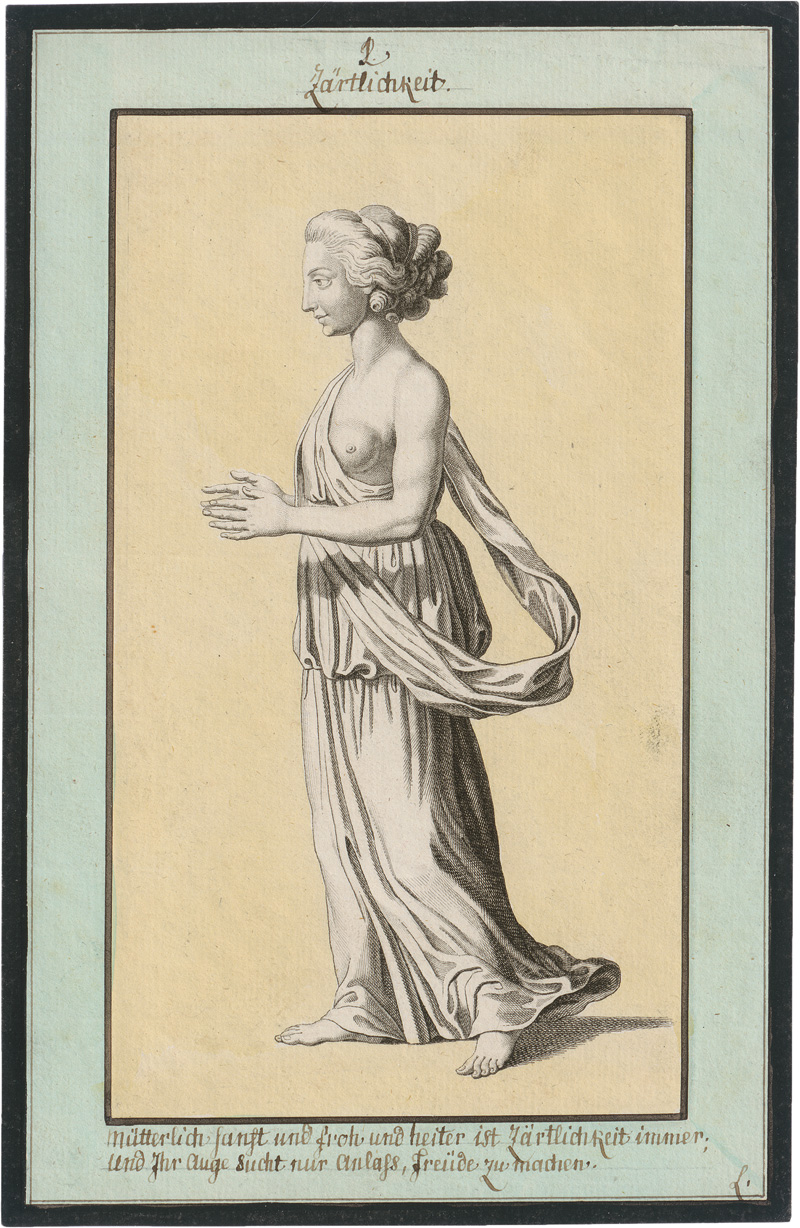 Lot 2020, Auction  125, Goethe-Kreis.- Lavater, Johann Caspar, 11 beschriftete Kupfertafeln