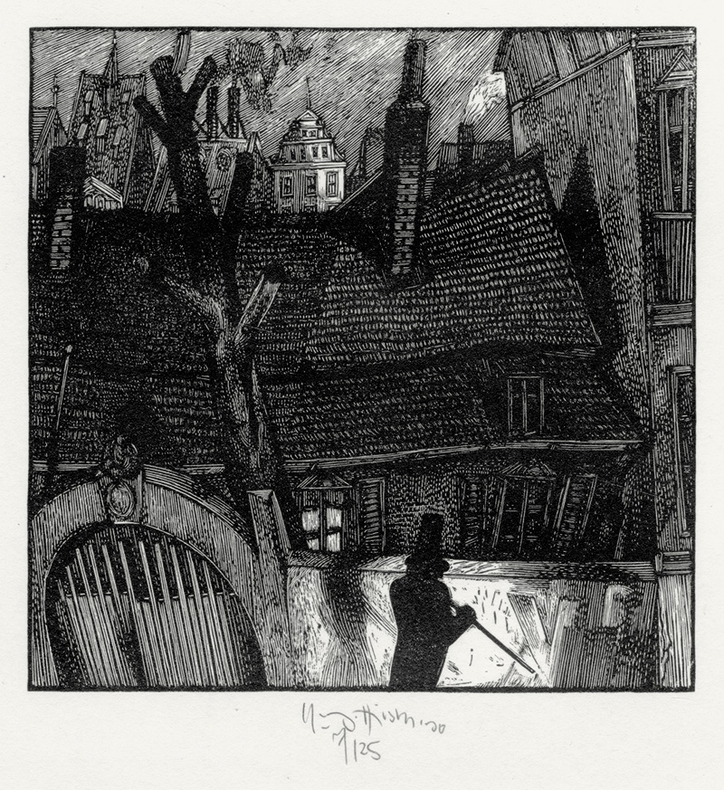 Lot 3153, Auction  125, Hoffmann, E. T. A., Das öde Haus. Mit 12 Holzstichen von Karl-Georg Hirsch. Berlin, Quetsche, 1991. - Exemplar der Ausgabe B (20 Exemplare) mit einer Extrasuite 