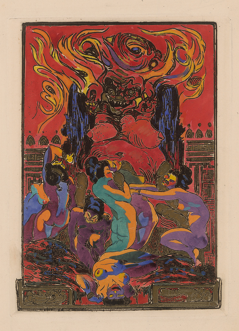 Lot 3252, Auction  125, Mirbeau, Octave, Le Jardin des Supplices. Paris, La connaissance, 1925. - Mit Radierungen von Gio Colucci. 200 Exemplare
