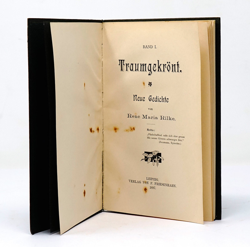Lot 3300, Auction  125, Rilke, Rainer Maria, Traumgekrönt. Neue Gedichte. Leipzig, Friesenhahn, 1897. - Erste Ausgabe