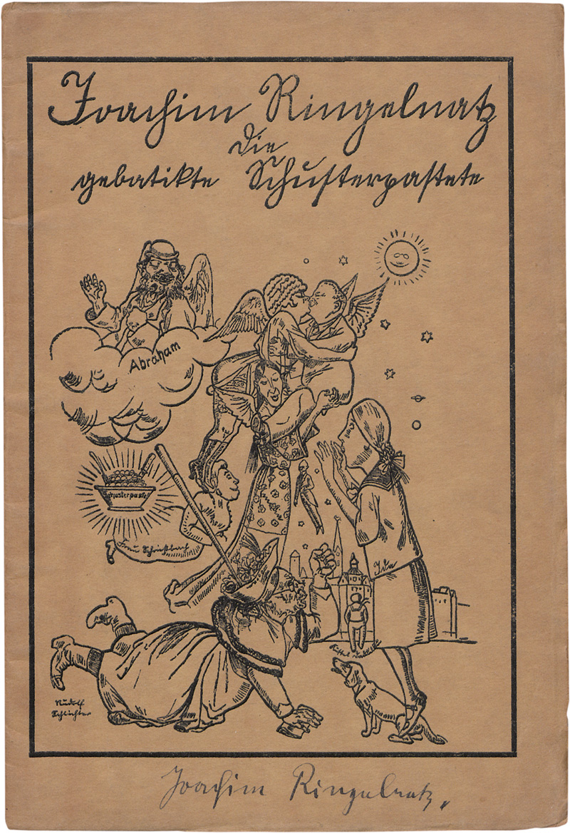 Lot 3304, Auction  125, Ringelnatz, Joachim, Die gebatikte Schusterpastete. Berlin-Wilmersdorf, A. R. Meyer, 1921. - Widmungsexemplar