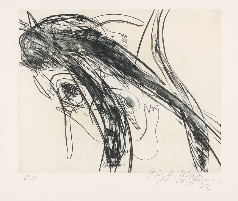 Lot 3361, Auction  125, Stöhrer, Walter, Ohne Titel. (Informelle figürliche Komposition). Radierung. 1998. - Signiert