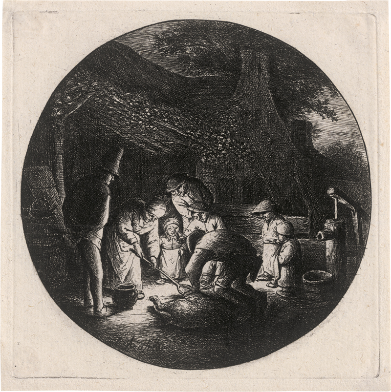 Lot 5639, Auction  125, Ostade, Adriaen van, Das Schweineschlachten