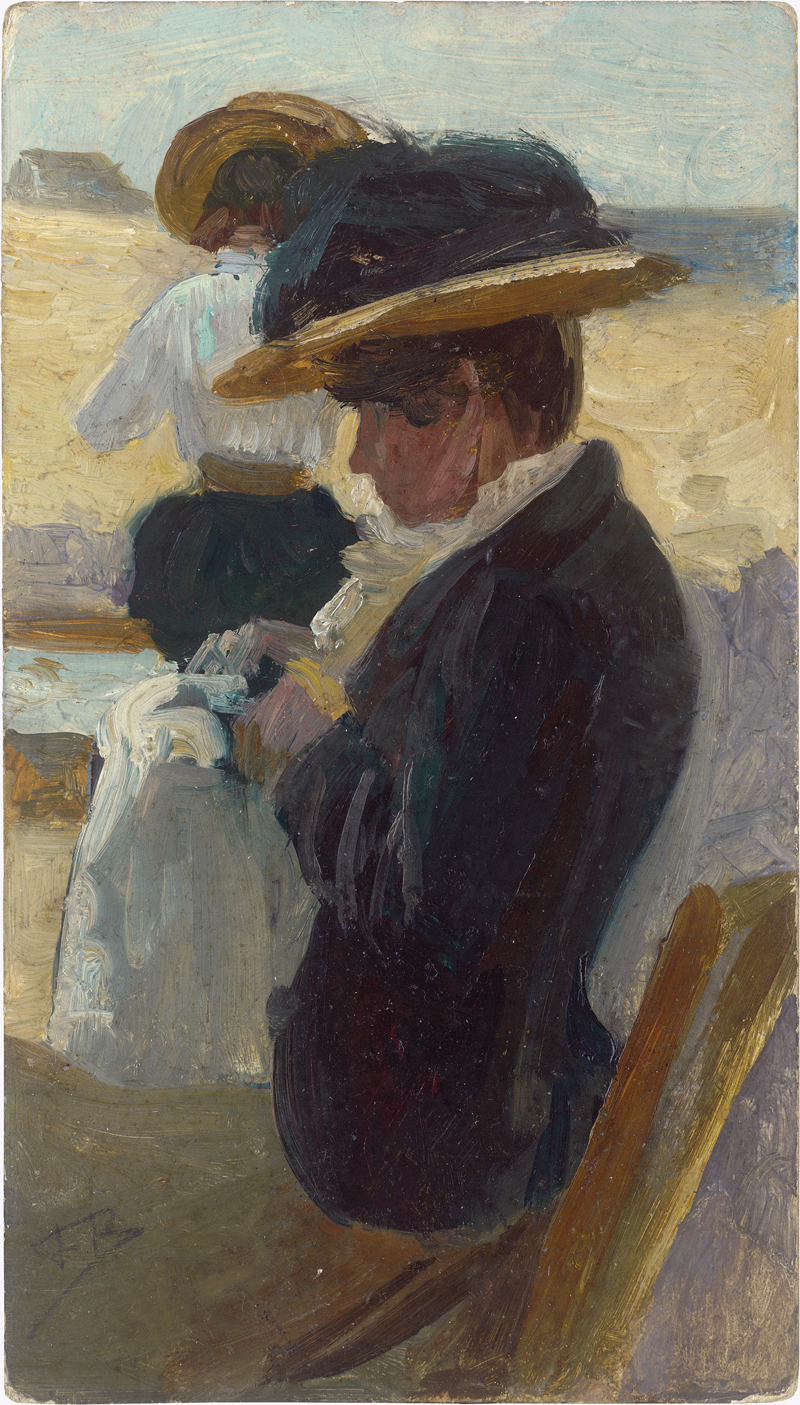 Lot 6173, Auction  125, Rops, Félicien, In der Sommerfrische: Zwei elegante Damen am Strand