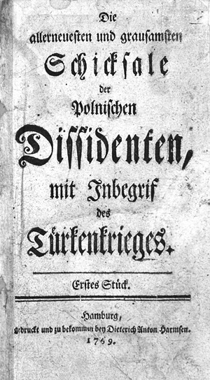 Los 72 - allerneuesten und grausamsten Schicksale der polnischen Dissidenten, Die - mit Inbegriff des Türkenkrieges - 0 - thumb