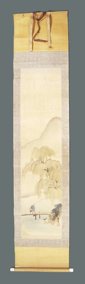 Los 660 - Landschaftsmalerei - 4 Kakemono-Rollbilder mit Berglandschaften - 4 - thumb