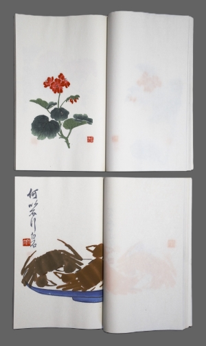 Los 666 - Qi Baishi - Rong Bao zhai xin ji shi jian pu. 2 chinesische Blockbücher  - 8 - thumb