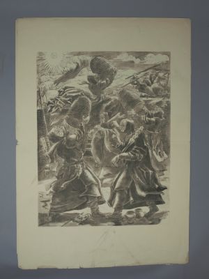 Los 3393 - Voigt, Marie Elisabeth - Acht Zeichnungen zu Löns Wehrwolf - 7 - thumb