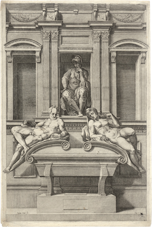 Lot 5067, Auction  126, Cort, Cornelis, Grabmal des Lorenzo de' Medici; Grabmal des Giuliano de' Medici