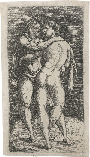 Los 5178 - Niederländisch - 1. Hälfte 16. Jh. Sich umarmendes Liebespaar - 0 - thumb