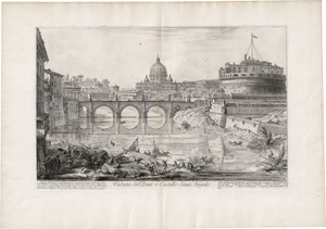 Lot 5316, Auction  126, Piranesi, Giovanni Battista, Veduta del Ponte e Castello Sant'Angelo