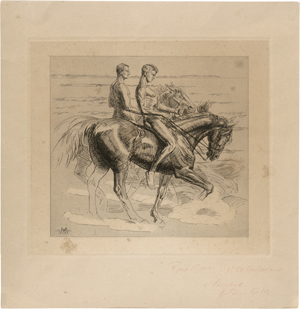 Los 5454 - Matthiesen, Oscar - Skånska dragoner rida till bad (Schwedische Dragoner reiten zum Baden) - 0 - thumb