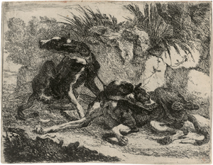 Lot 5554, Auction  126, Fyt, Jan, Drei Blatt mit Hunden