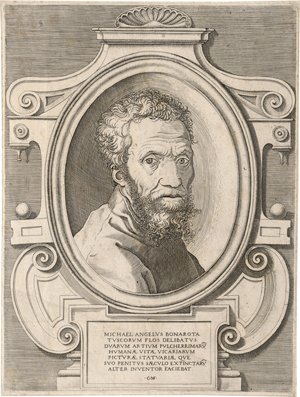 Lot 5556, Auction  126, Ghisi, Giorgio, Portraitbüste des Michelangelo Buonarotti