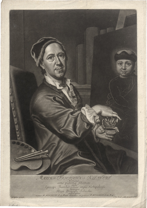 Lot 5592, Auction  126, Haid, Johann Jakob, Bildnis des Malers Marcus Friedrich Kleinert mit Schnupftabakdose