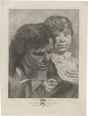 Lot 5692, Auction  126, Scattaglia, Pietro, Ein schreibender Mann und ein Knabe