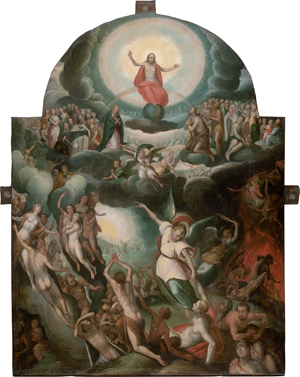 Los 6015 - Süddeutsch - um 1600. Das jüngste Gericht, Kreuzigung,  - 1 - thumb