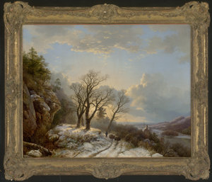 Los 6057 - Koekkoek, Barend Cornelis - Große Winterlandschaft mit Staffage - 1 - thumb