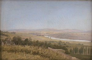 Lot 6095, Auction  126, Dänisch, um 1850. Blick auf das Tal der Rhône gegen Avignon