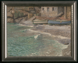 Los 6137 - Boehme, Karl Theodor - Fischerboote am Strand von San Fruttuoso an der ligurischen Küste - 1 - thumb