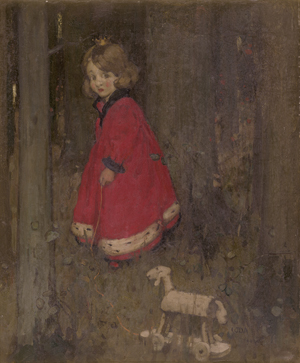 Lot 6140, Auction  126, Skandinavisch, 1904. Kleine Prinzessin gekleidet im Wald