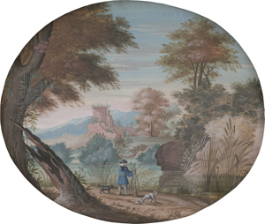 Los 6542 - Büchel, Emmanuel - zugeschrieben - Zwei pittoreske Landschaften mit Jägern und Hirten - 1 - thumb