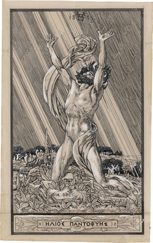 Lot 6731, Auction  126, Seliger, Max, "ΗΔΙΟΣ ΠΑΝΤΟΦΥΗΣ": Der überall gewachsene, alles hervorbringende.