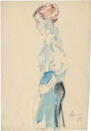 Lot 8146, Auction  126, Klamann, Kurt, Stehende Frau im Profil