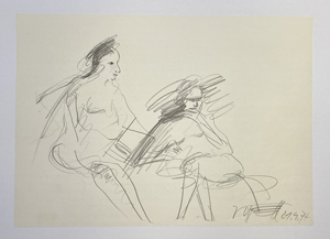 Los 8297 - Vostell, Wolf - 2 Aktzeichnungen; "gebratene Petersilie" - 1 - thumb