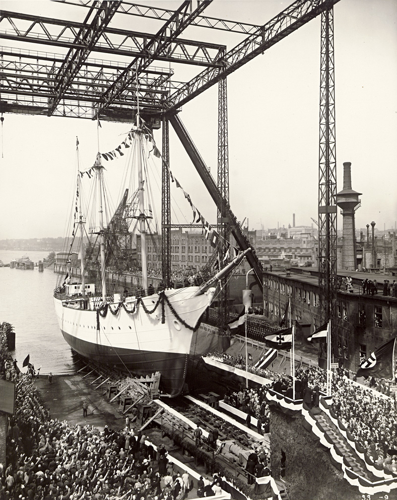 Lot 4197, Auction 126, Naval History, Launching of Gorch Fock (I), built by Blohm & Voss, Hamburg