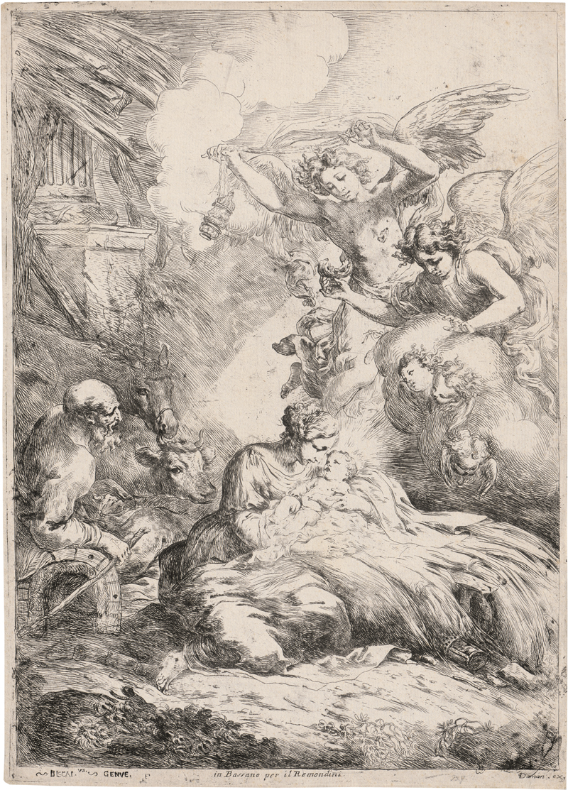 Lot 5022, Auction 126, Biscaino, Bartolomeo, Die Geburt mit Engeln