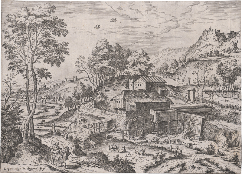 Lot 5061, Auction 126, Cock, Hieronymus, Landschaft mit der Flucht nach Ägypten