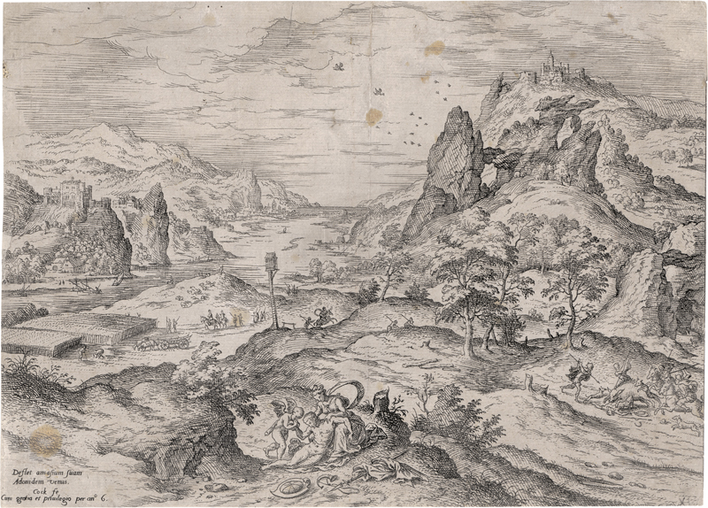 Lot 5063, Auction 126, Cock, Hieronymus, Landschaft mit Venus und Adonis