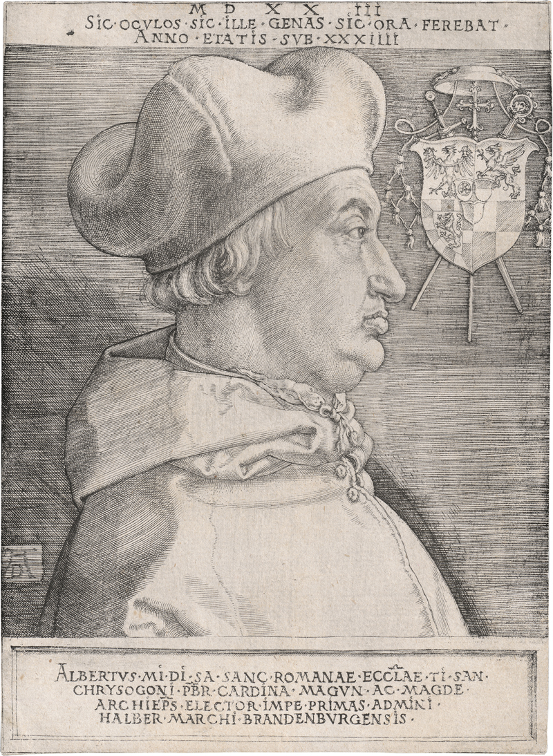 Lot 5086, Auction 126, Dürer, Albrecht, Kardinal Albrecht von Brandenburg, Bischof von Mainz