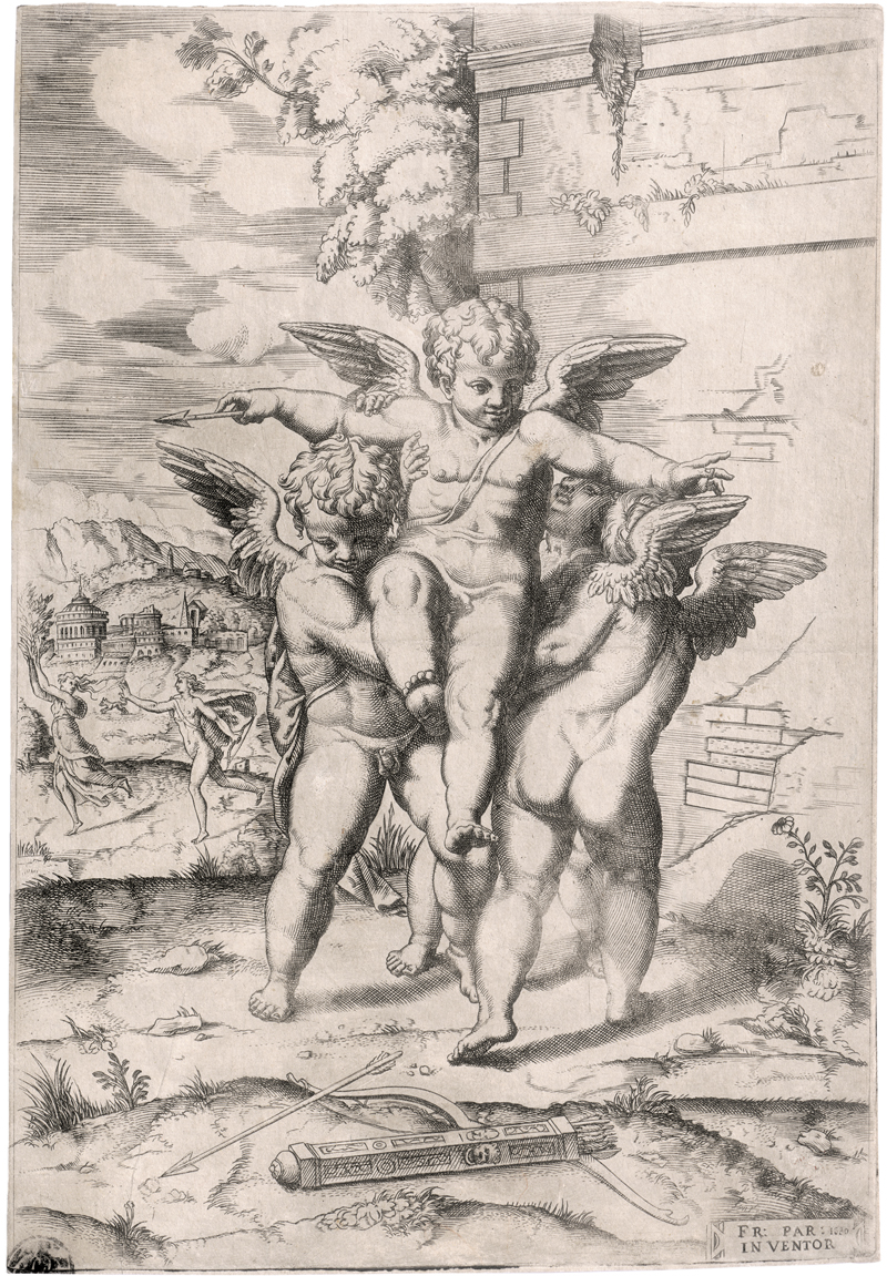 Lot 5185, Auction 126, Parmigianino, Francesco, Drei Amoretten