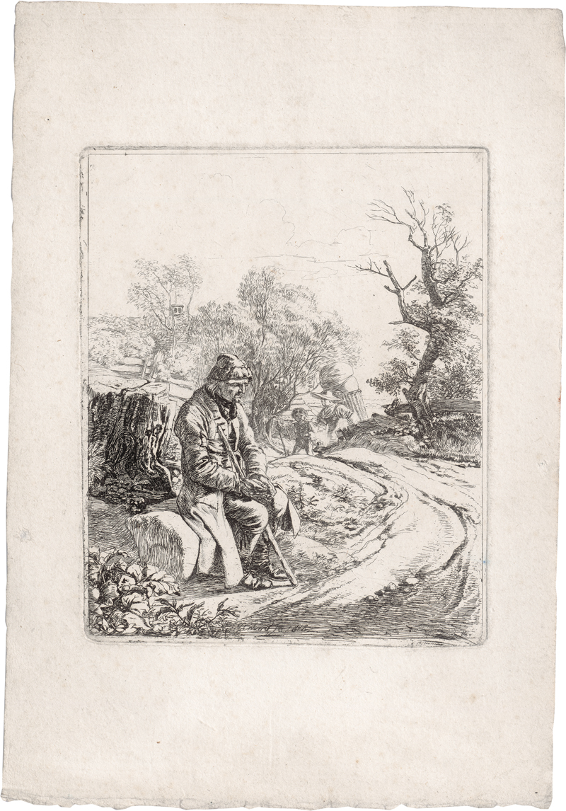 Lot 5360, Auction 126, Erhard, Johann Christoph, Der am Weg sitzende Greis