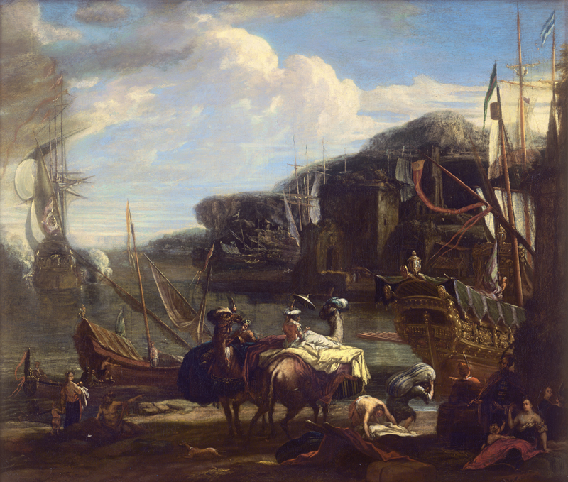 Lot 6036, Auction 126, Minderhout, Hendrik van, Orientalischer Seehafen